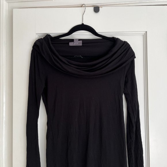 A Pea on the Pod Black Cowl Neck Top / Blouse (Size Small) - Picture 2 of 3